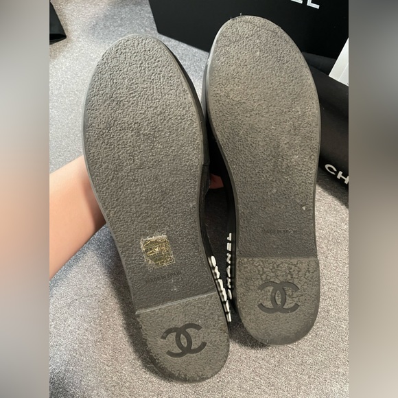 Chanel espadrille sandals size 40 black quilted leather platform slides mules - Picture 5 of 8